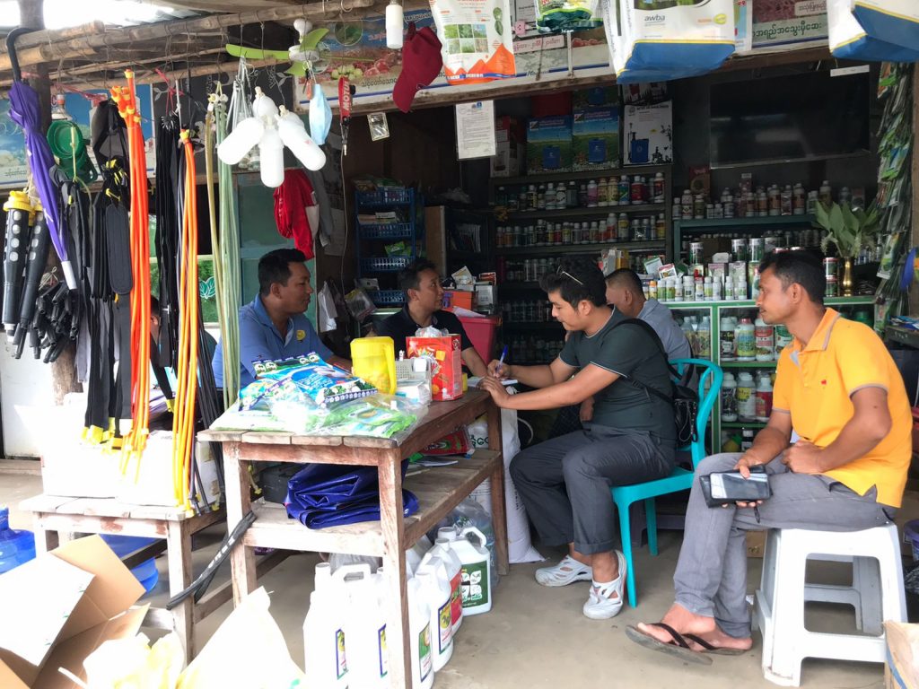 EWS-KT staff interview agro dealer at his shop