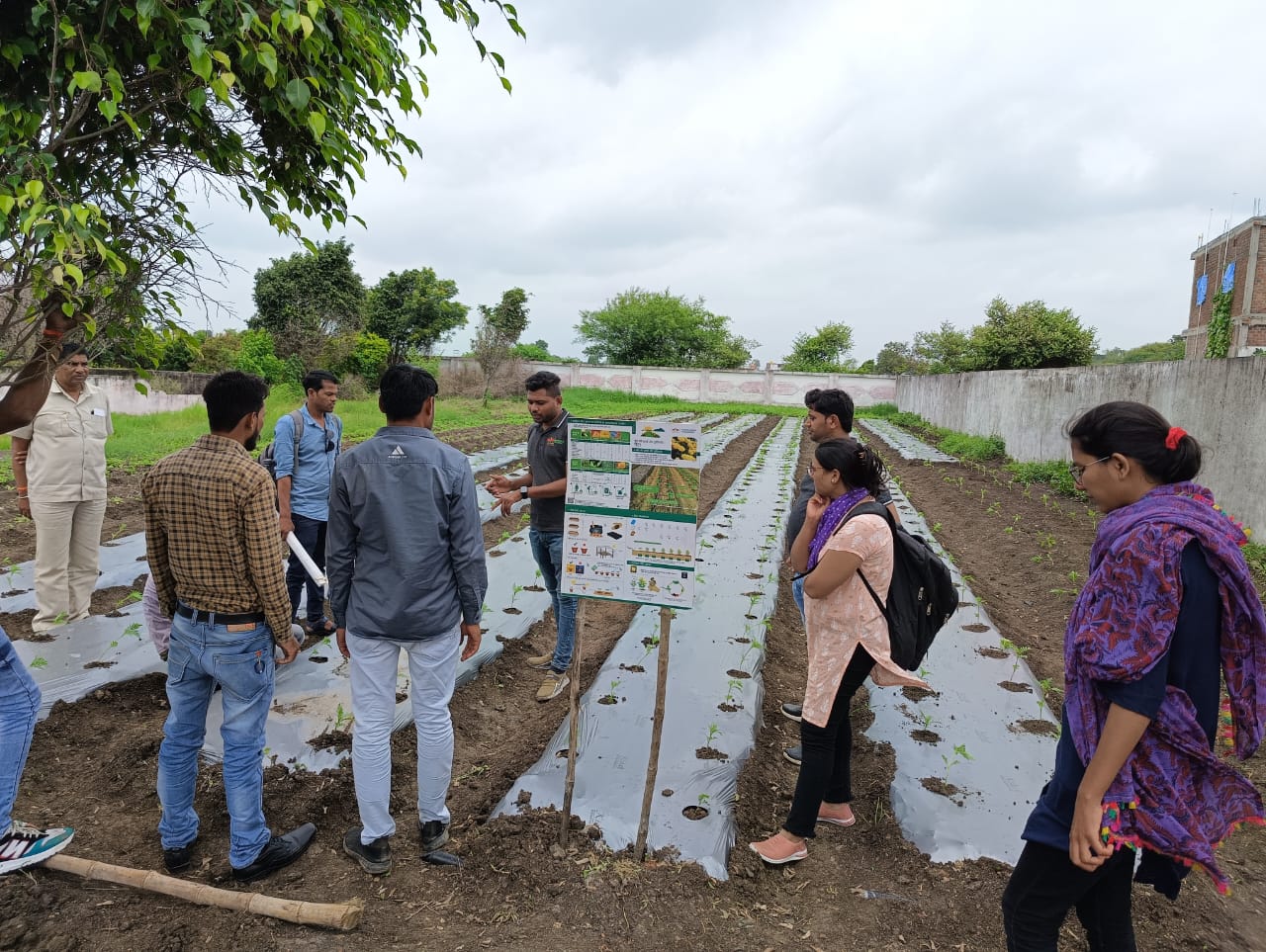EWS-KT staff train farmers and other staff on fertilizer application
