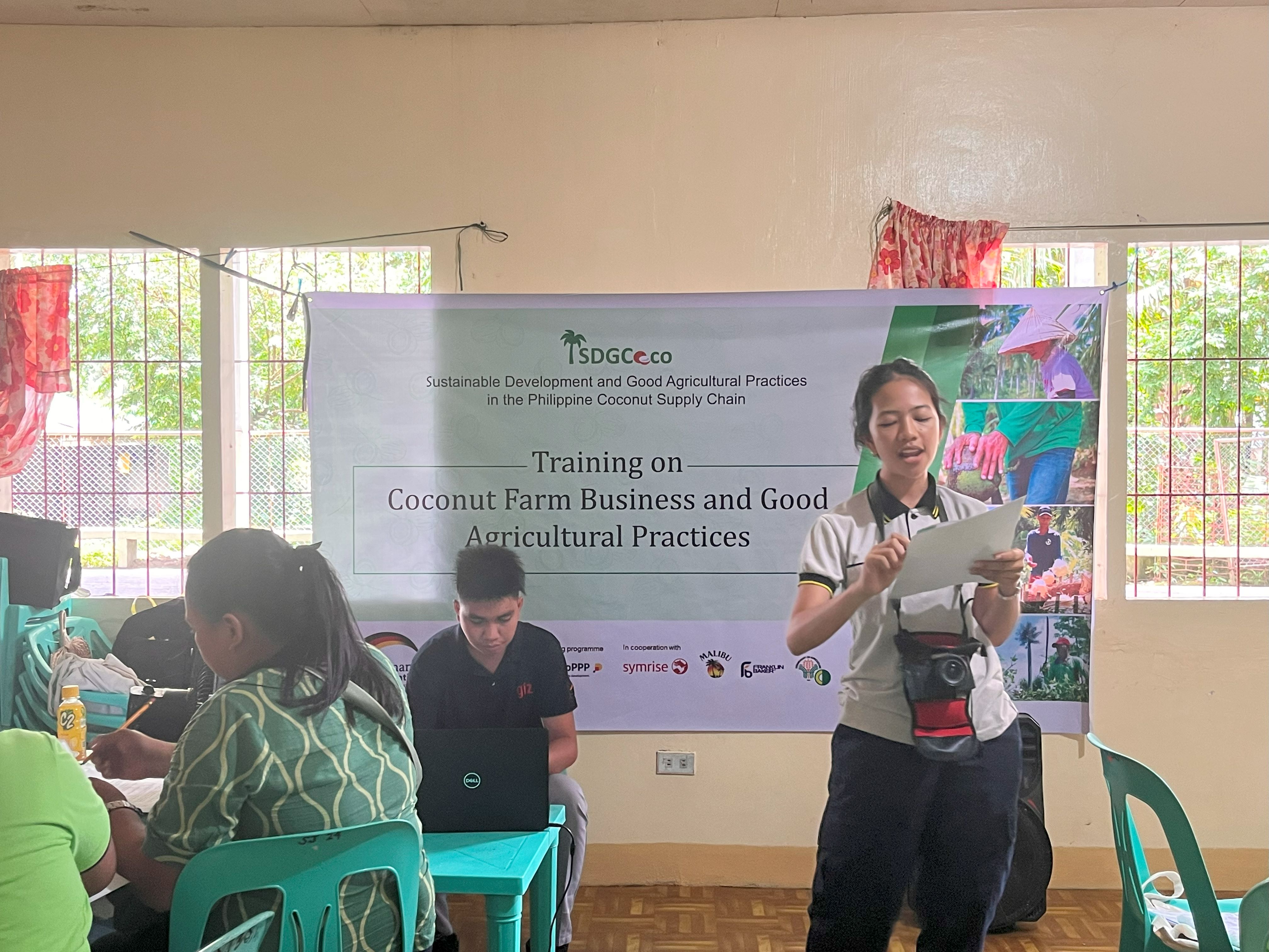 Classroom training for the SDGCoco project