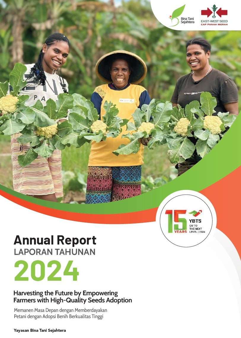 Cover of Yayasan Bina Tani Sejahtera's 2025 Annual Report.