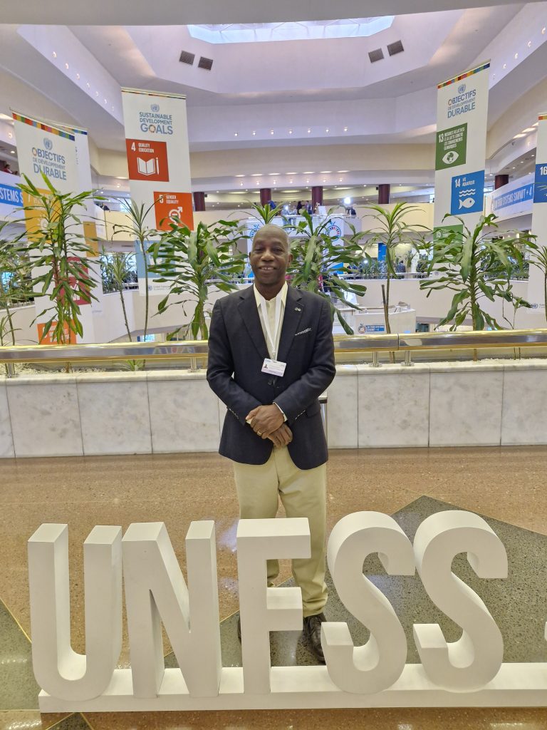 Elijah Mwashayenyi, EWS-KT Head of Knowledge Transfer for Africa, at the 2nd UN Food Systems Summit Stocktake (UNFSS+4).