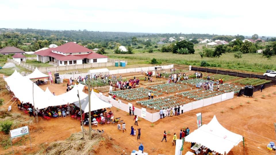 Aerial view of the new learning farm.