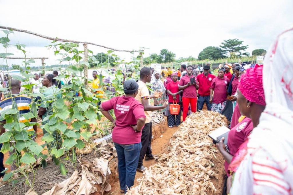 Mega Field Day participants tour the new learning farm.