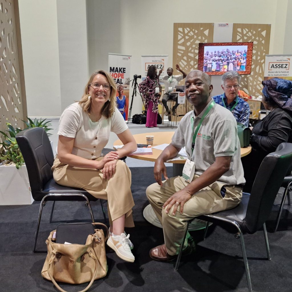 Elijah Mwashayenyi, Knowledge Transfer Manager for Africa, meeting with Marieke Harteveld, Institute Manager at Wageningen Social & Economic Research.