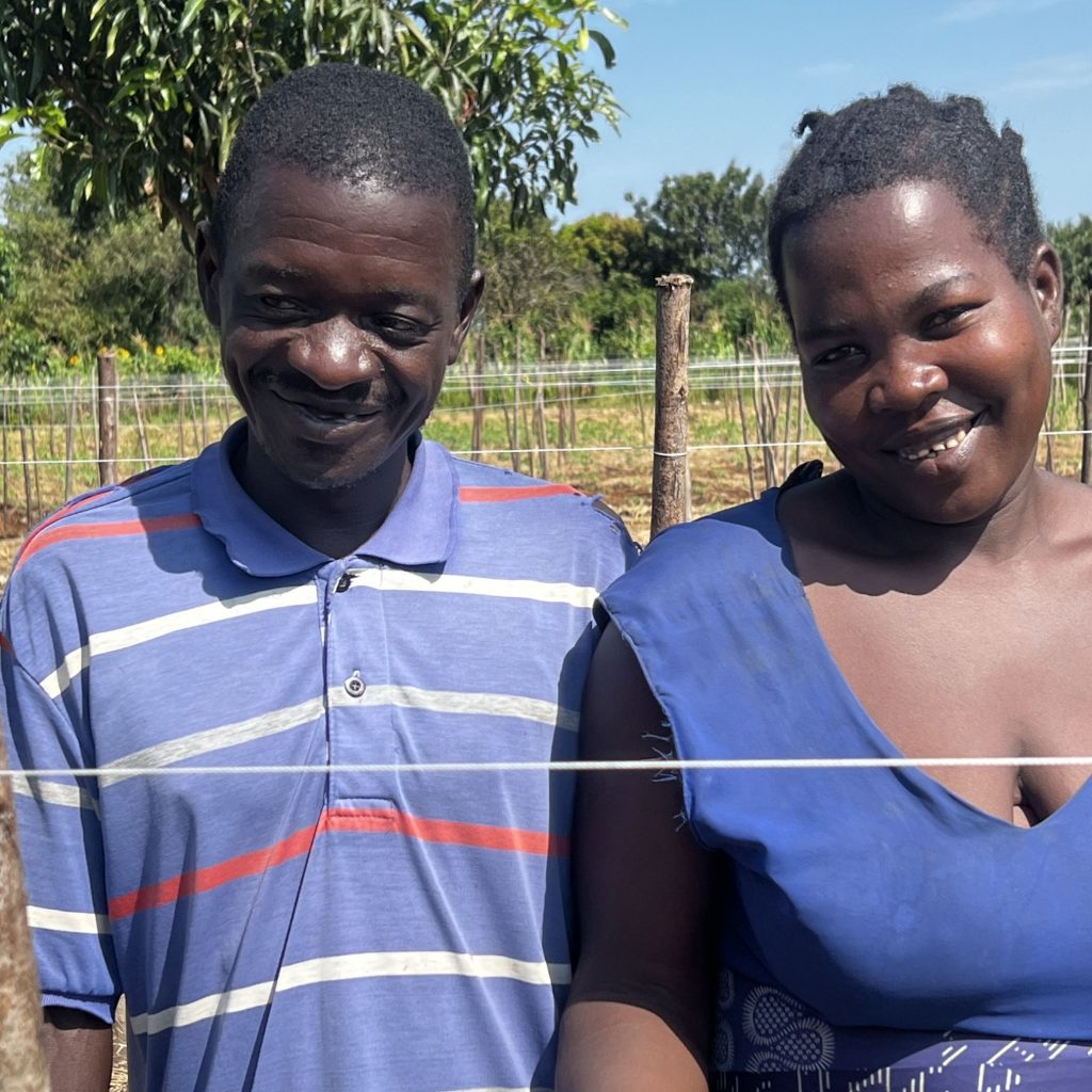 Ugandan farmers Calvin Ajal and Polly Opio.