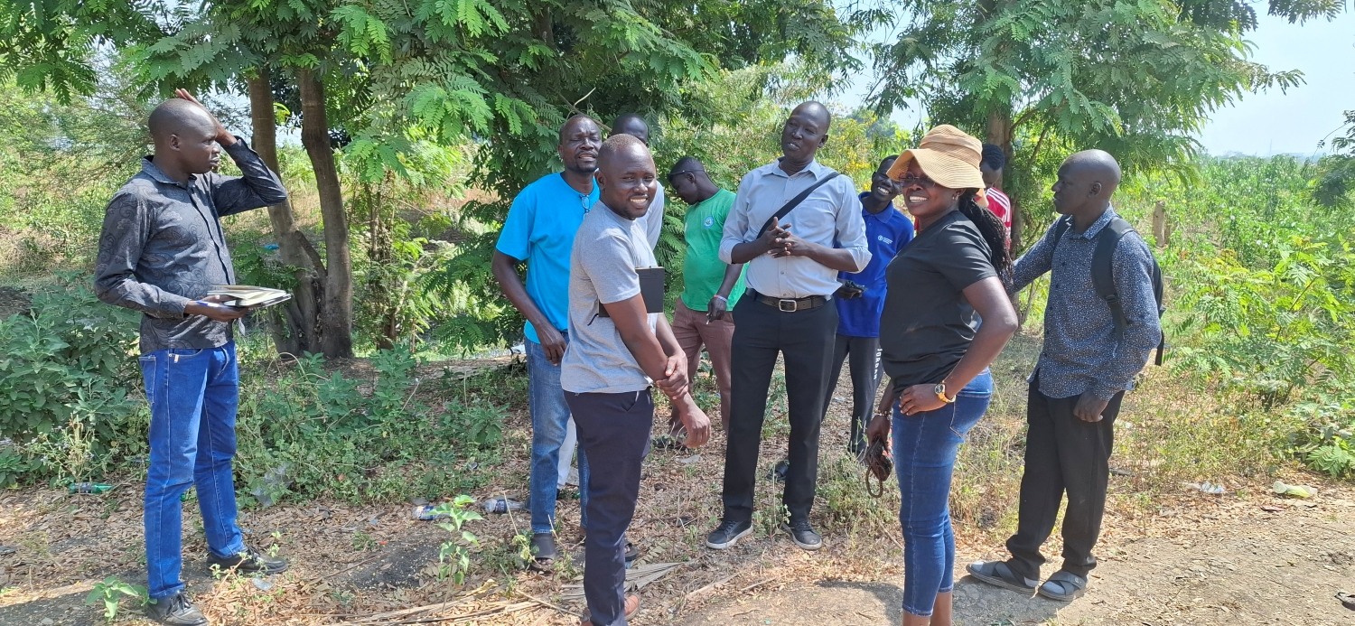 EWS-KT supporting SNV on identifying and applying good organic manure options in Juba, South Sudan.